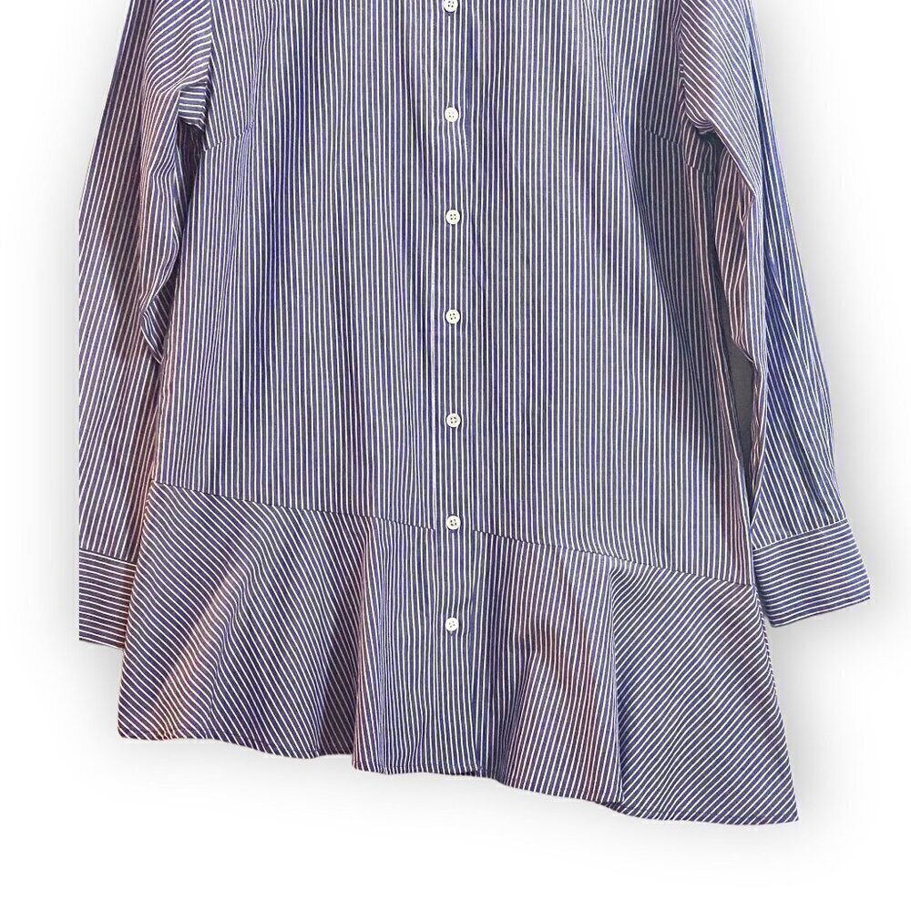 Veronica Beard Gilda Oversized Striped Cotton shirt. Size 4, New with tag. - Picture 8 of 15